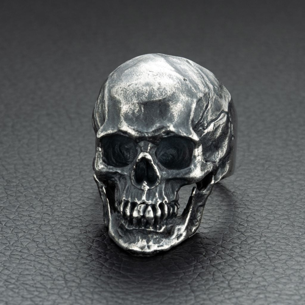 Sterling Silver Handmade Gothic Skull Ring