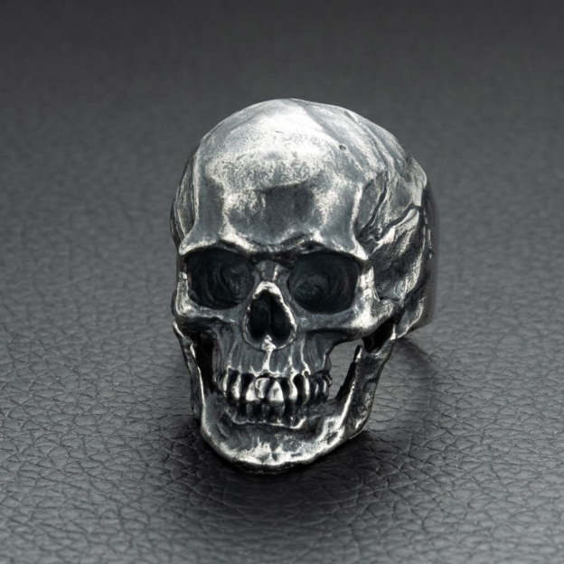 Sterling Silver Handmade Gothic Skull Ring