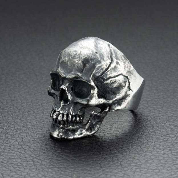 Sterling Silver Handmade Gothic Skull Ring