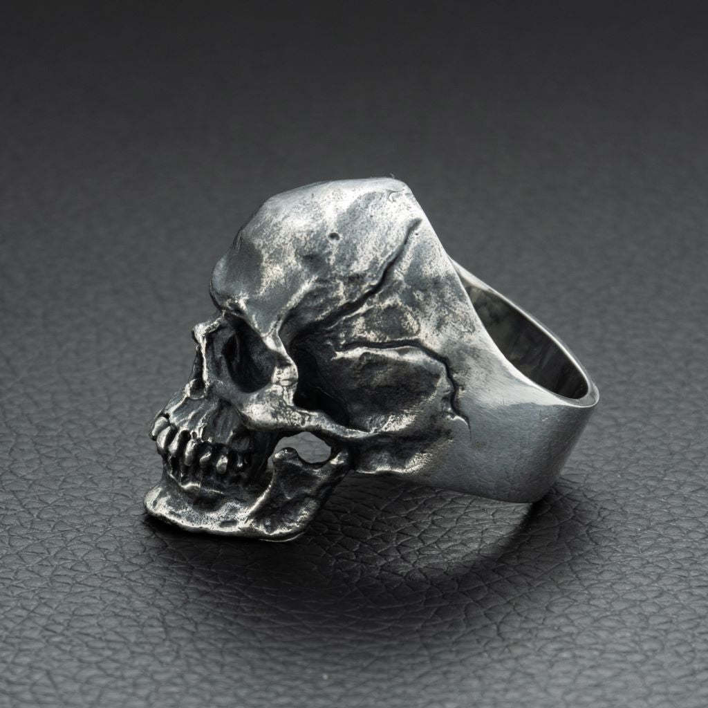 Sterling Silver Handmade Gothic Skull Ring