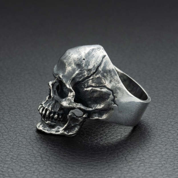 Sterling Silver Handmade Gothic Skull Ring