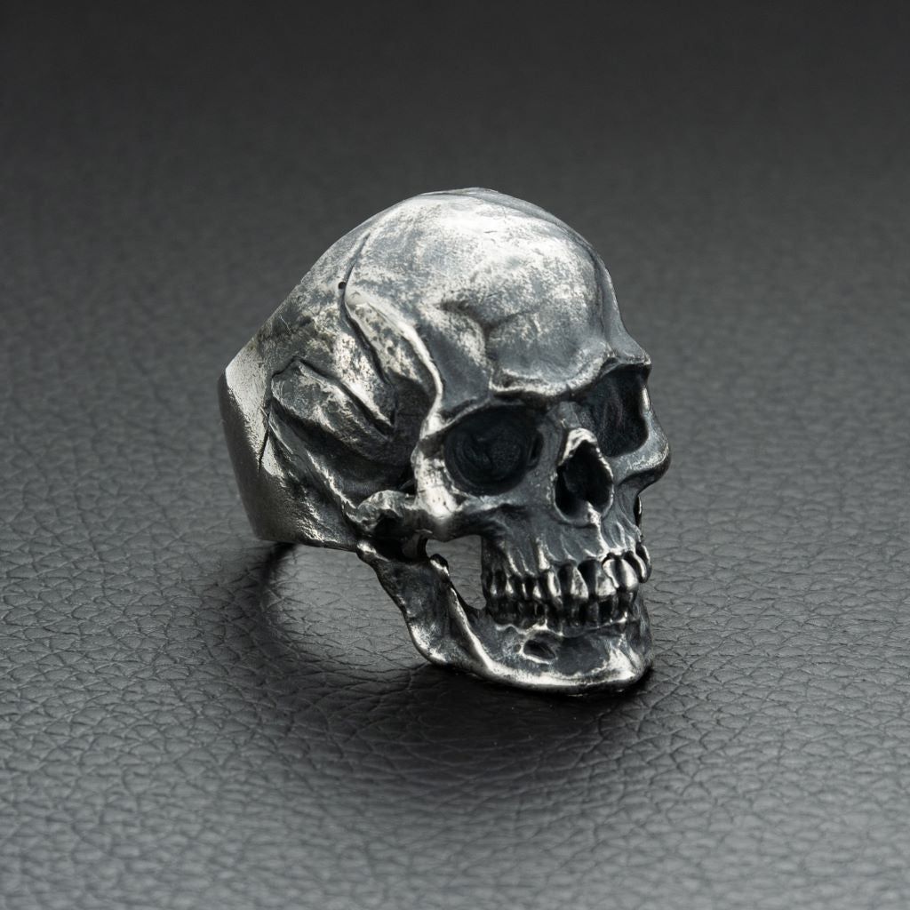 Sterling Silver Handmade Gothic Skull Ring