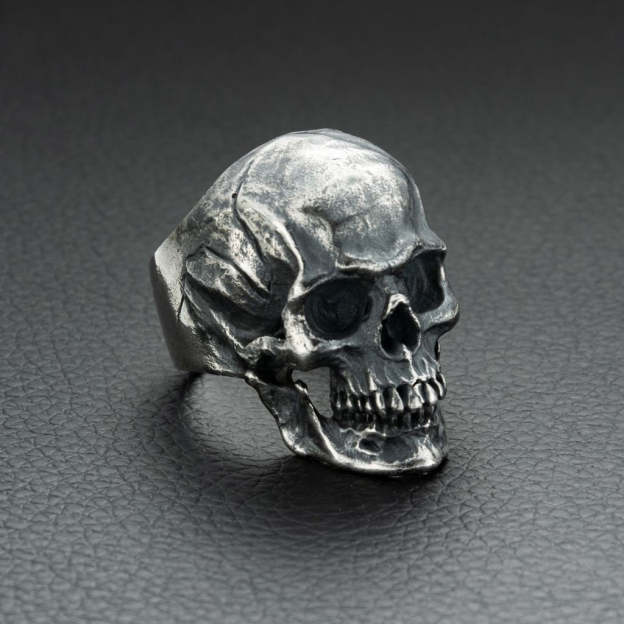 Sterling Silver Handmade Gothic Skull Ring