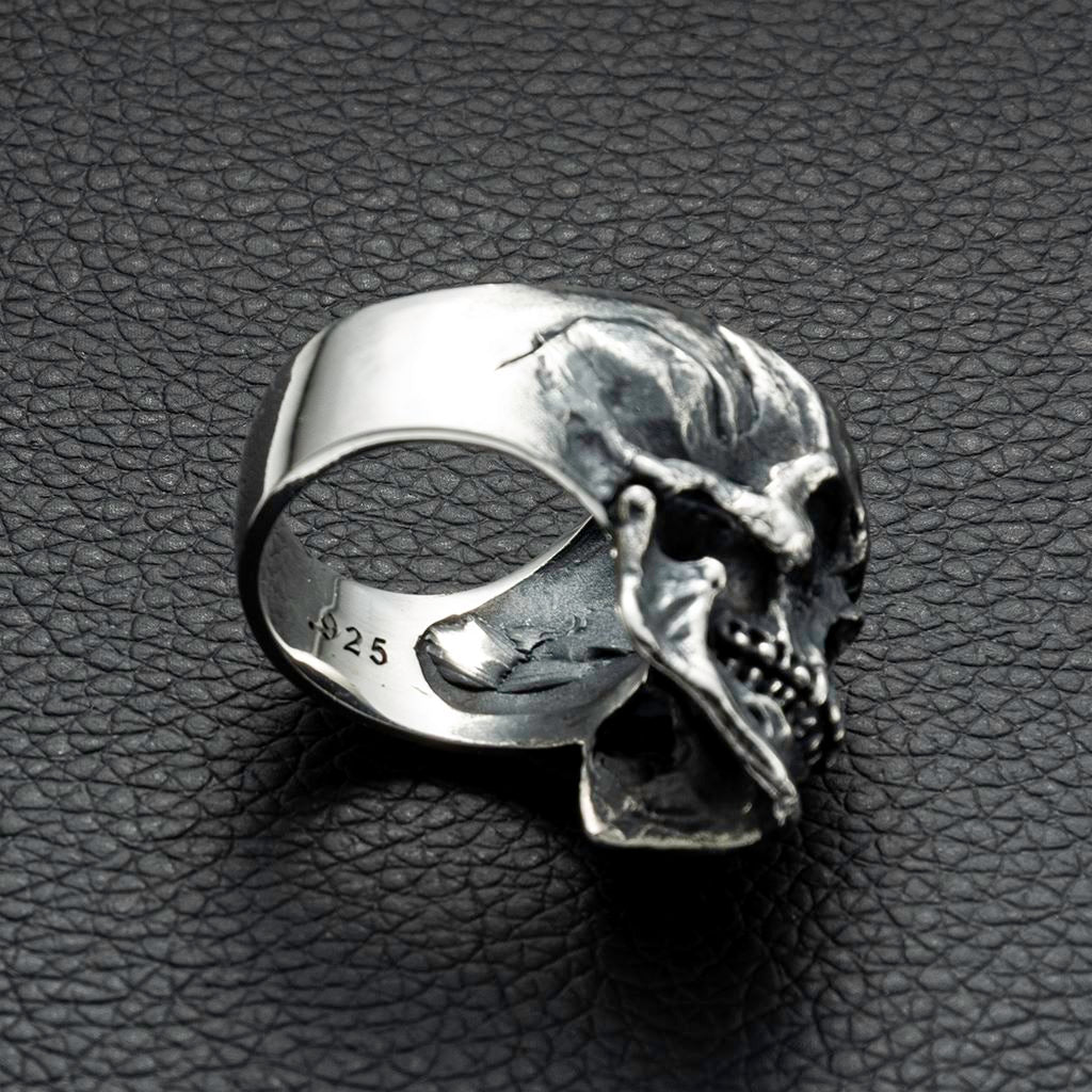 Sterling Silver Handmade Gothic Skull Ring