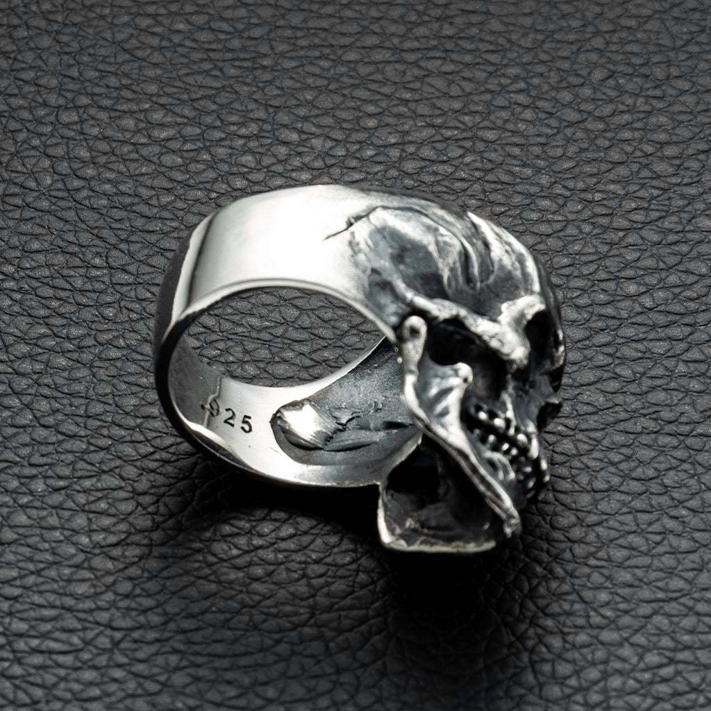 Sterling Silver Handmade Gothic Skull Ring