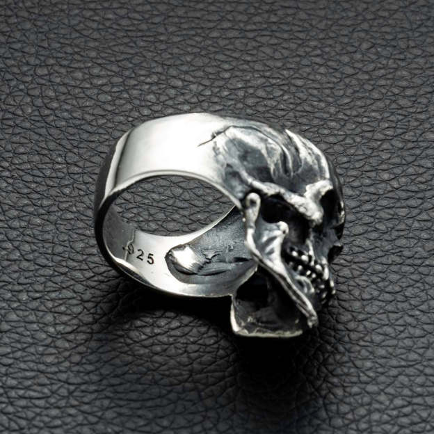 Sterling Silver Handmade Gothic Skull Ring