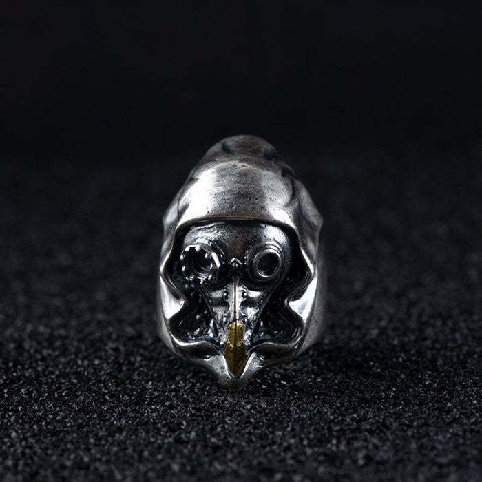 Sterling Silver Steampunk Brid Skull Ring