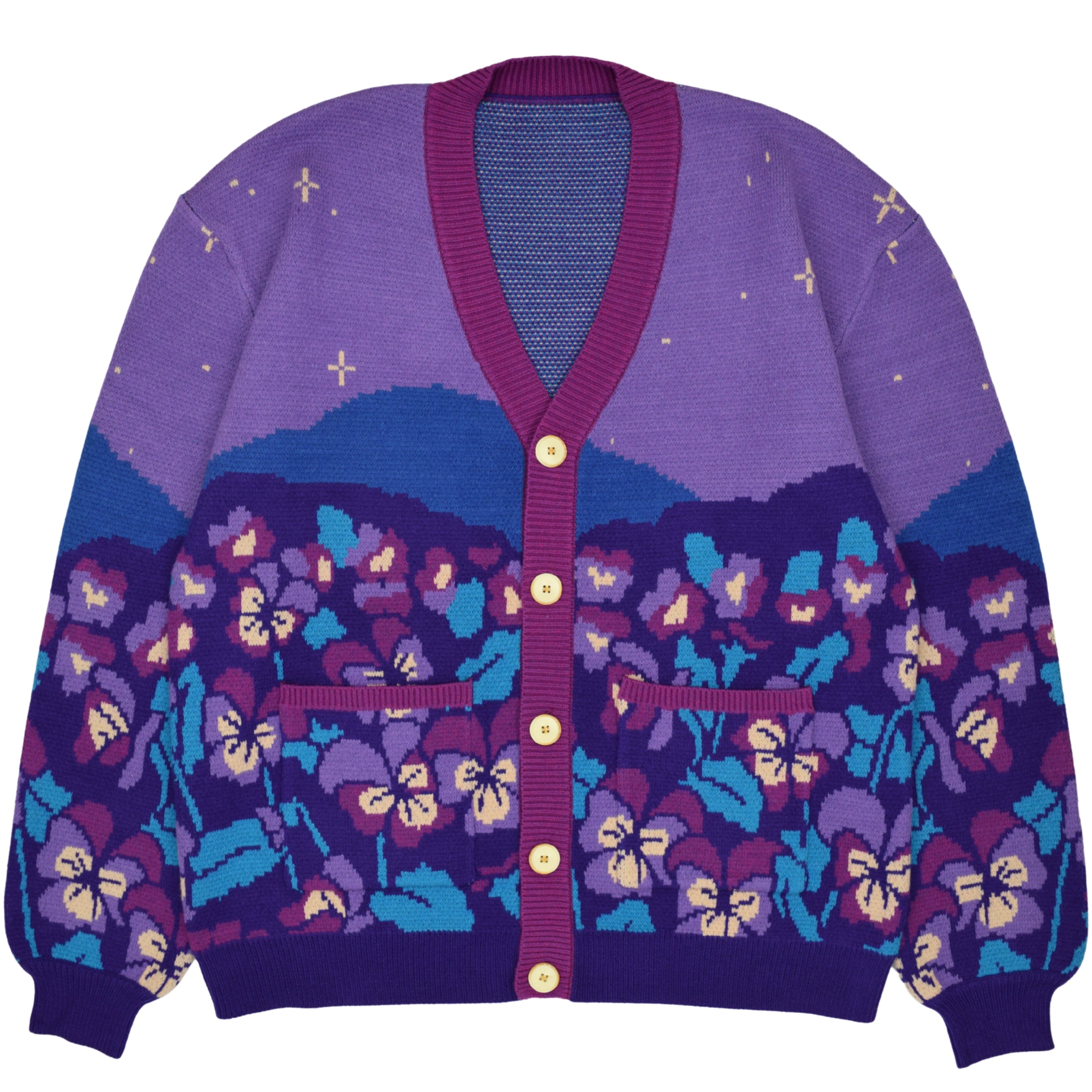 Violet Flower Cardigan