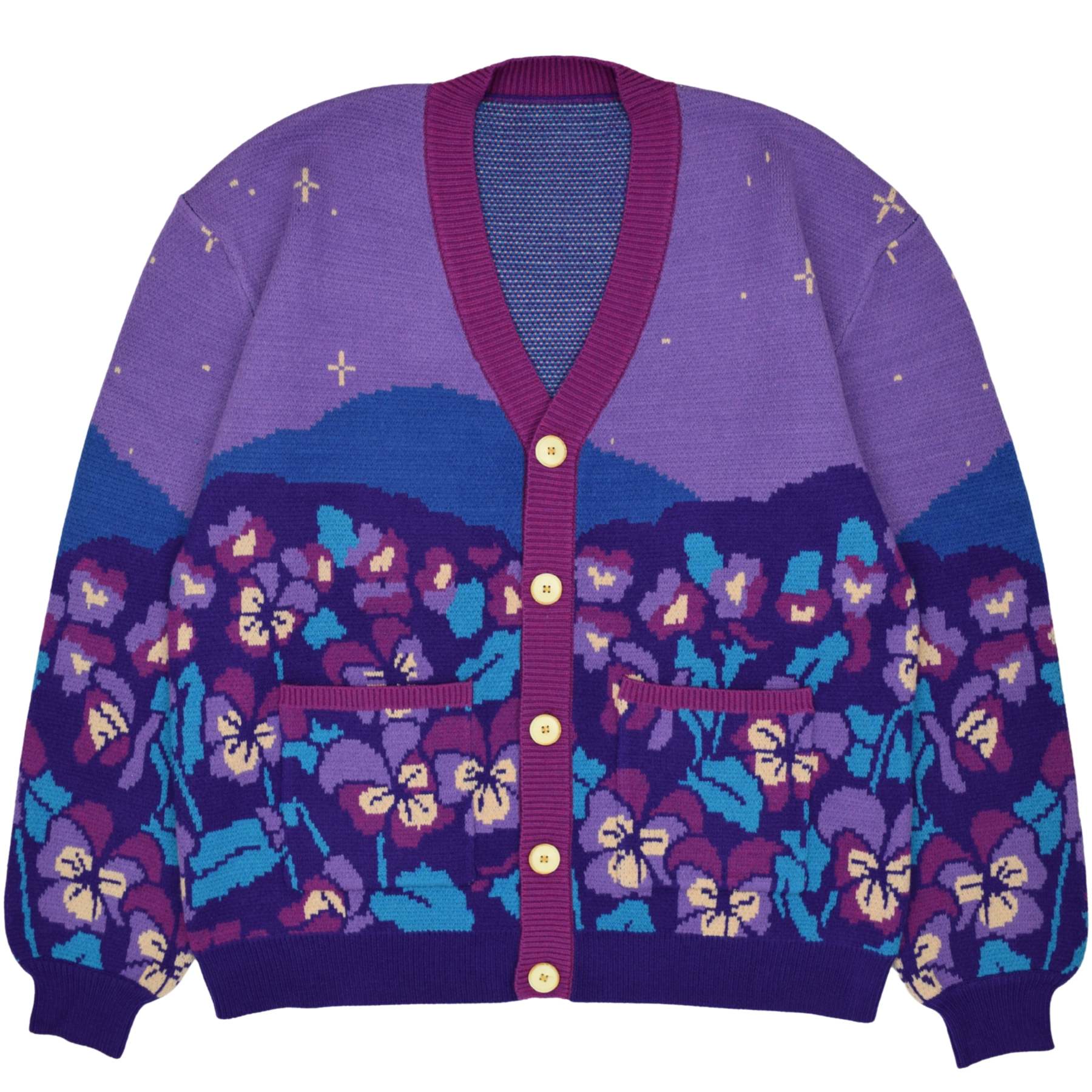 Violet Flower Cardigan
