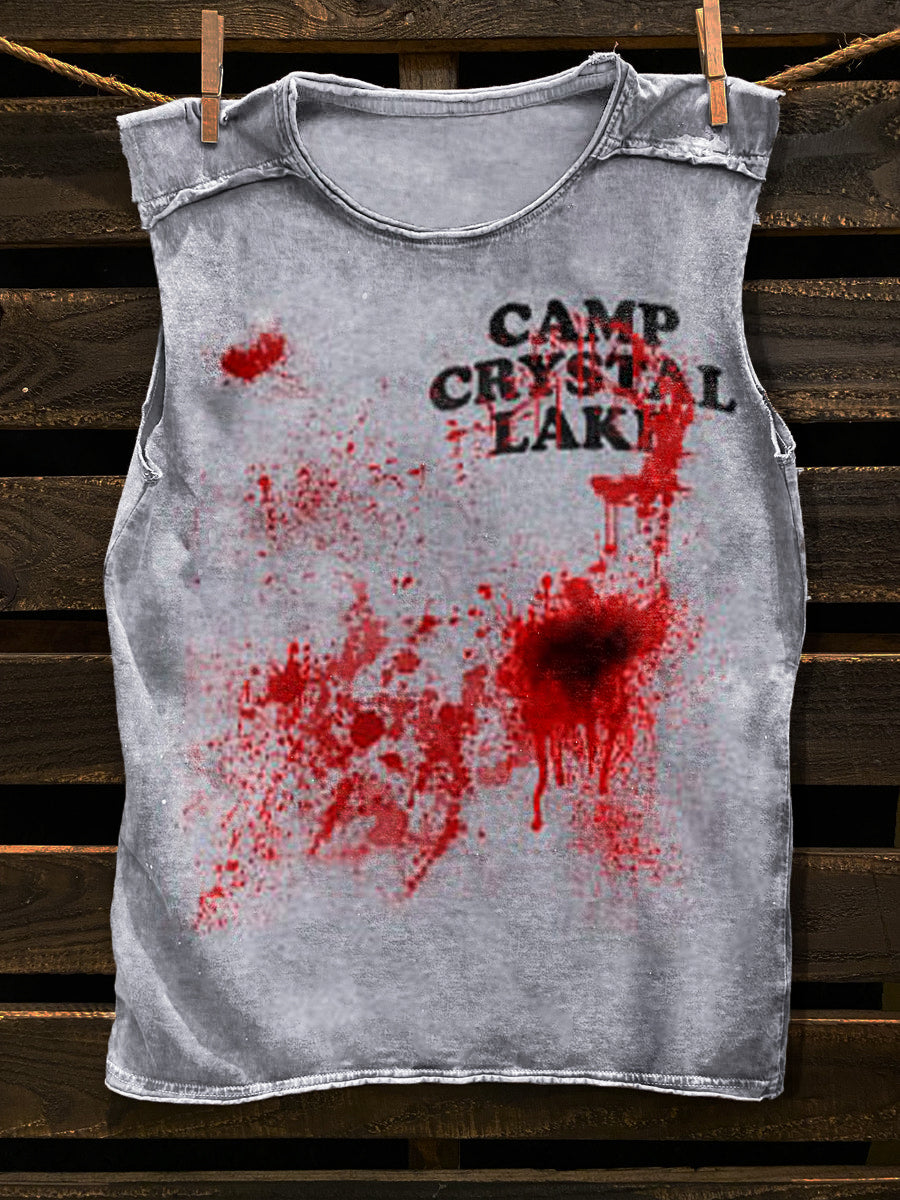 Camp Crystal Lake Graffiti Art Print Unisex Classic Tank Top