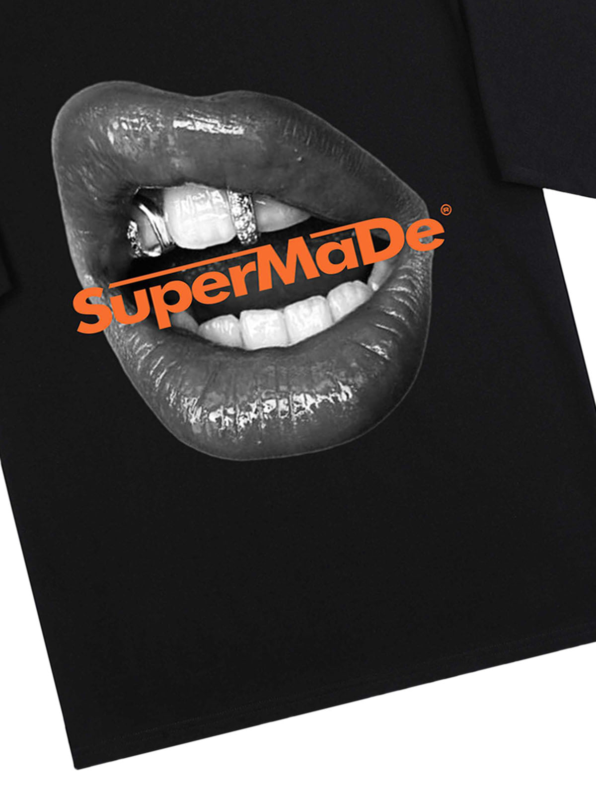 Lips Print Short Sleeve T-shirt -