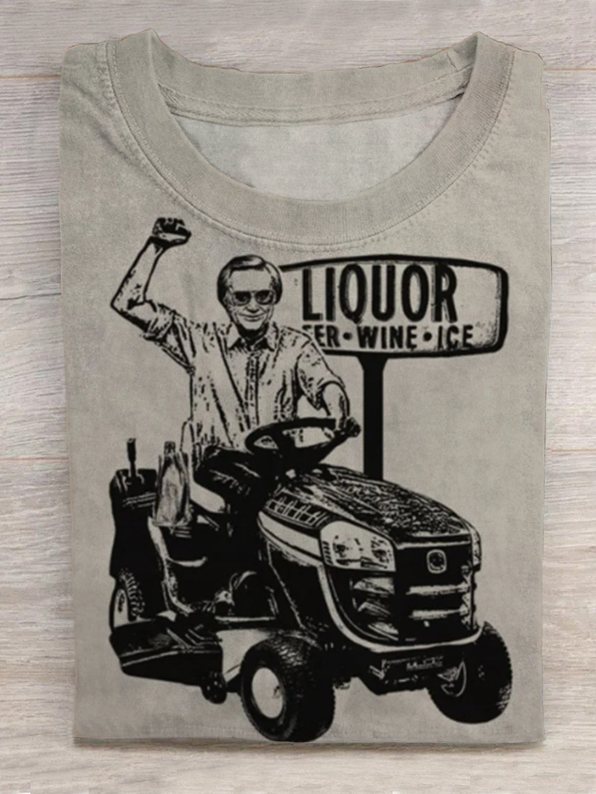 80's Retro Country Music Funny Redneck Print Round Neck Short Sleeve Men's T-shirt