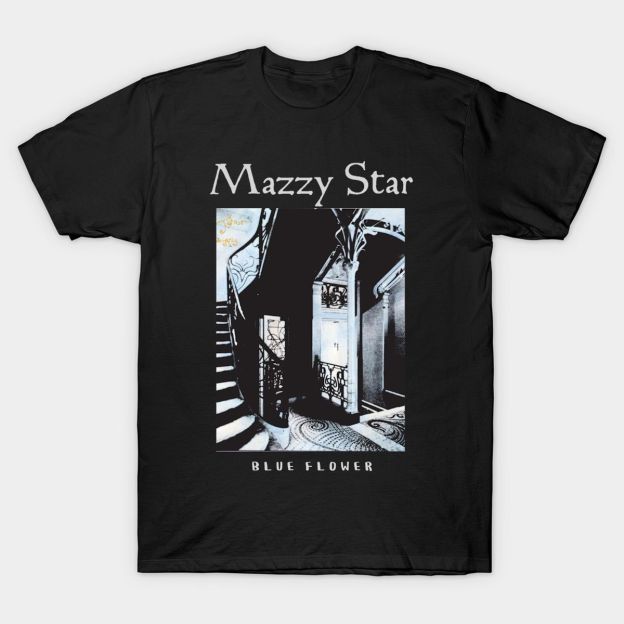 Mazzy Star Band Blue Flower cotton T-shirt