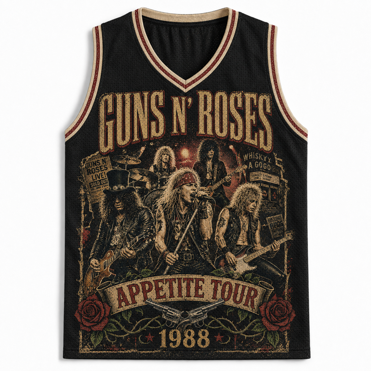 Guns N' Roses Appetite For Destruction Rock Retro Jersey Tank