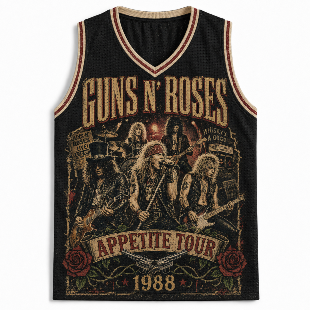 Guns N' Roses Appetite For Destruction Rock Retro Jersey Tank