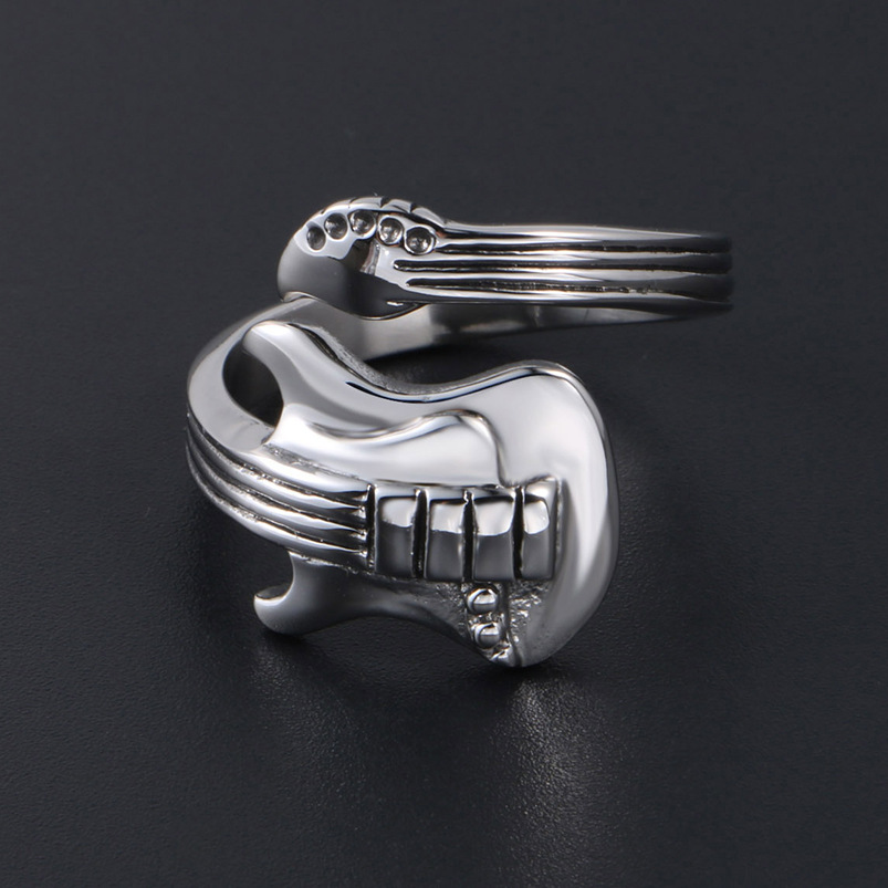 Retro Gothic Punk Style Ring Guitar Music Ring