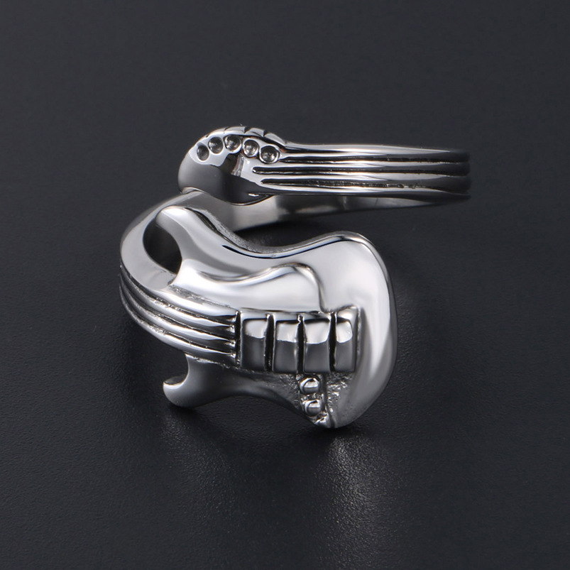 Retro Gothic Punk Style Ring Guitar Music Ring
