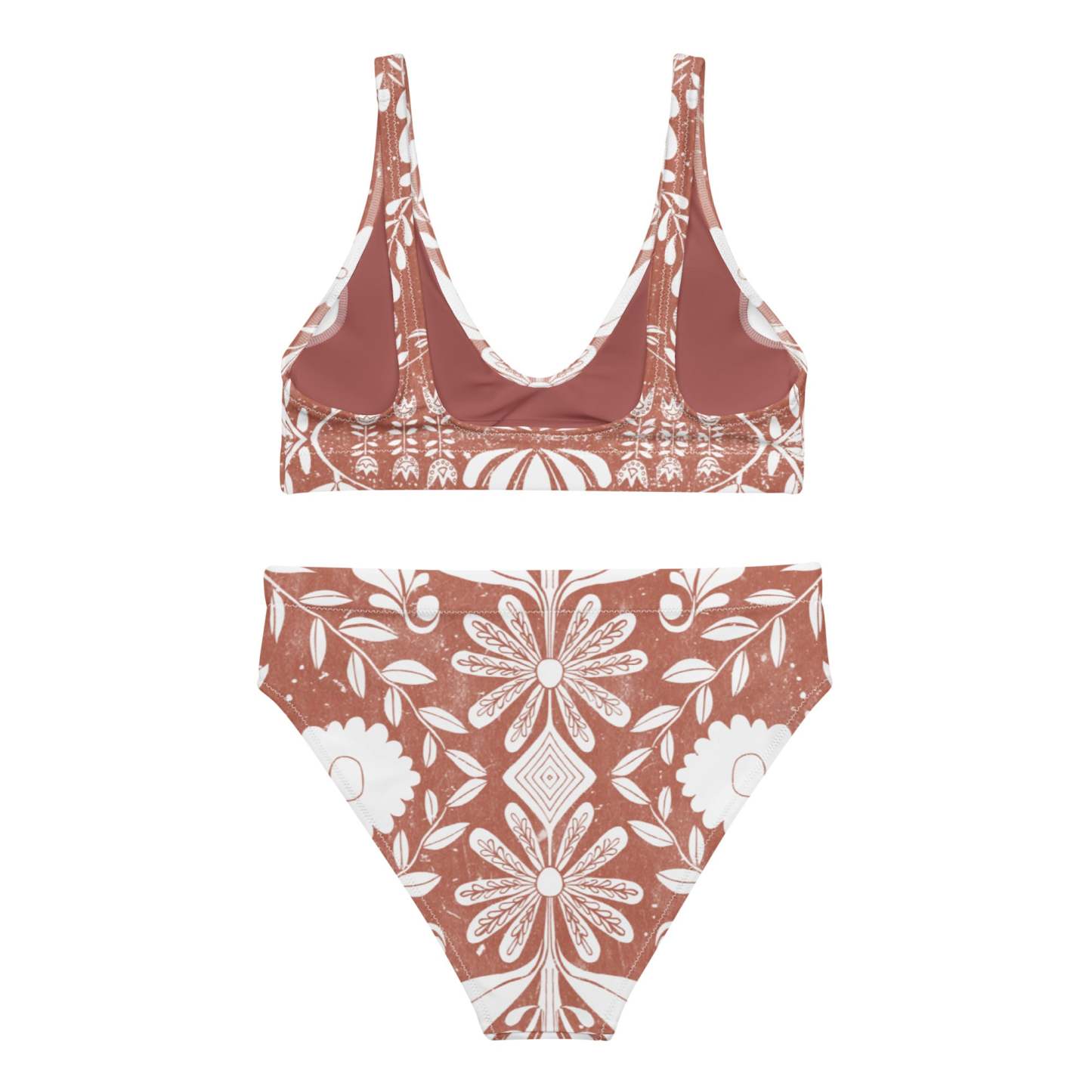 Recycled high-waisted bikini [Fire]