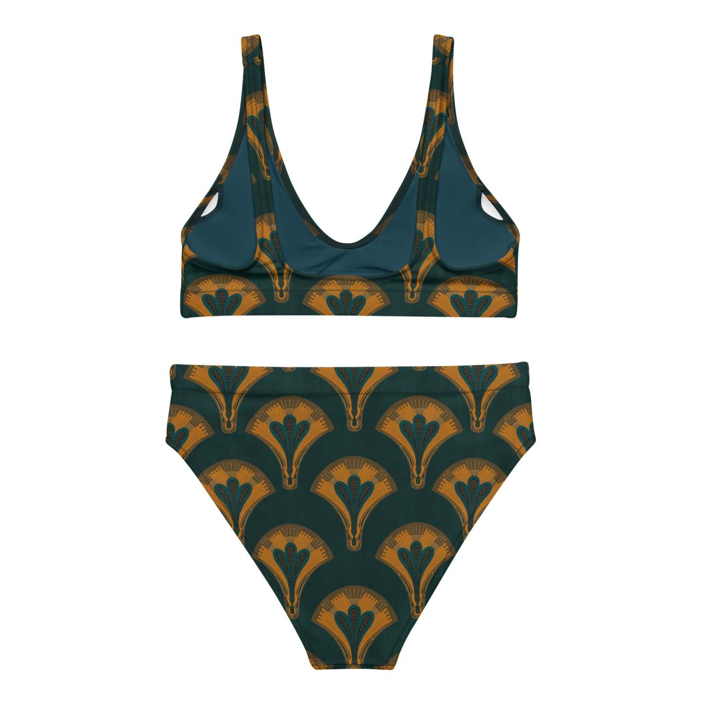 Recycled high-waisted bikini [Lunar Fan]