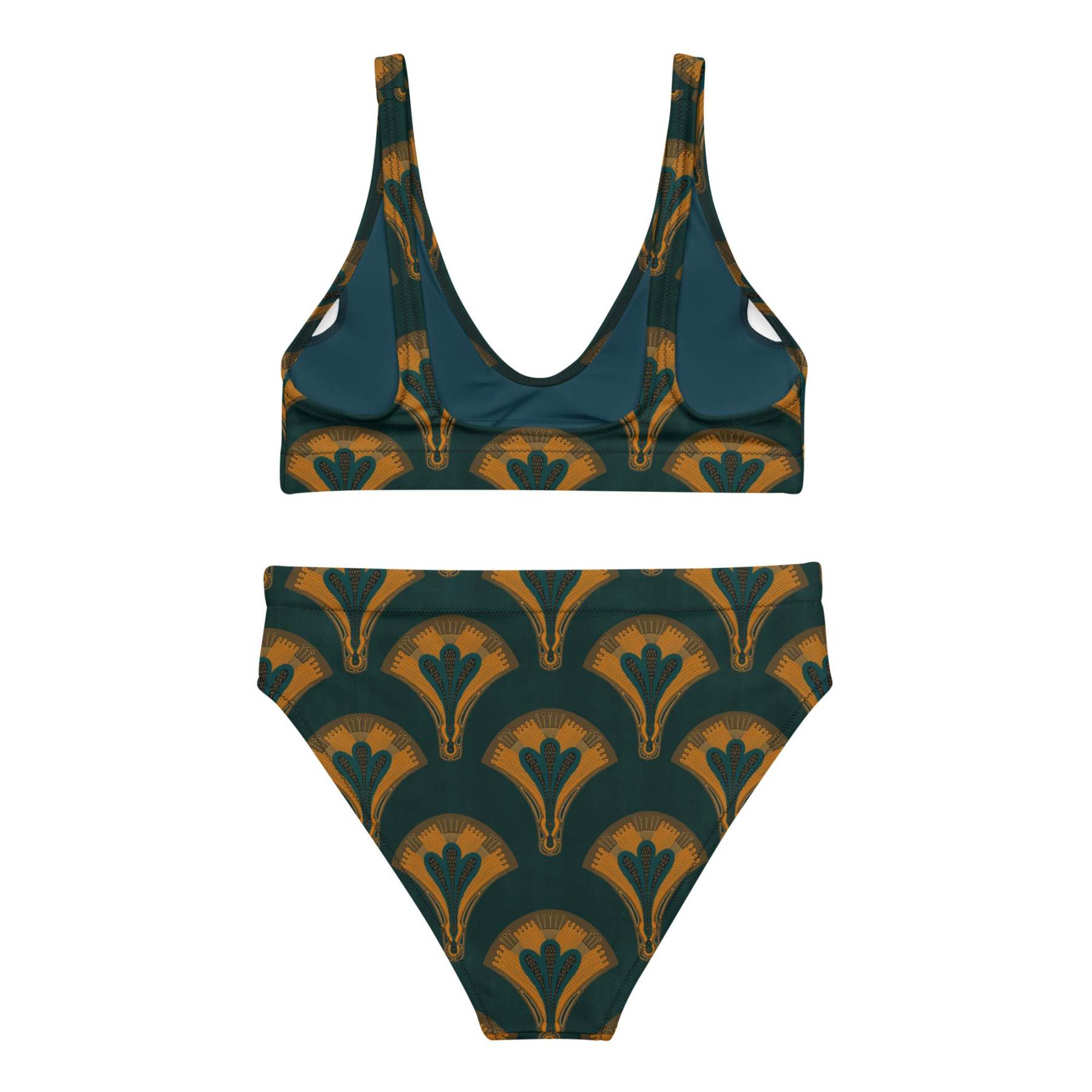 Recycled high-waisted bikini [Lunar Fan]