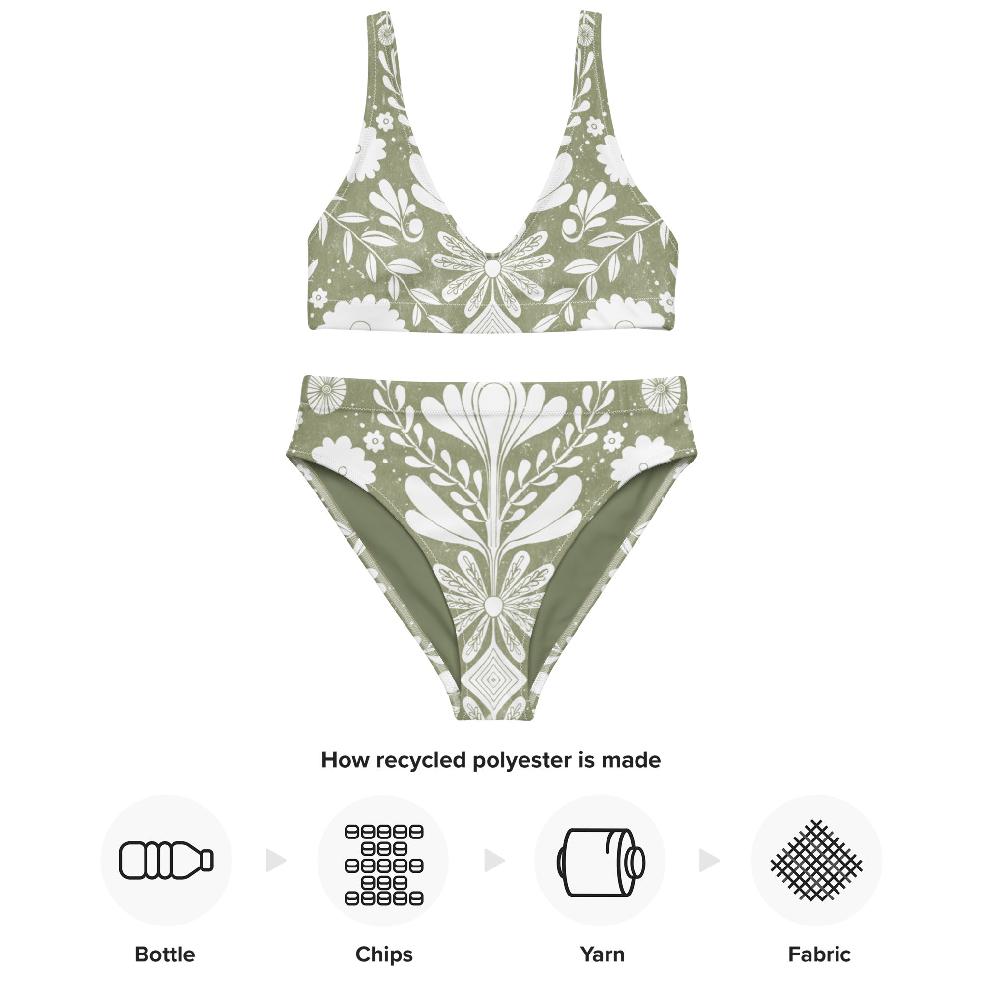 Recycled high-waisted bikini [Earth
