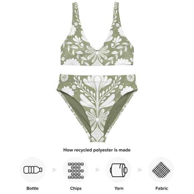 Recycled high-waisted bikini [Earth