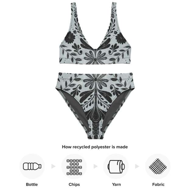 Recycled high-waisted bikini [Water]