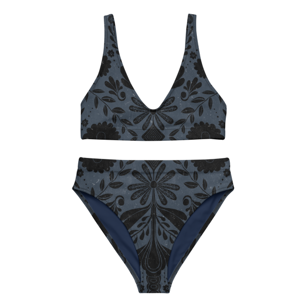 Recycled high-waisted bikini [Night Sky]