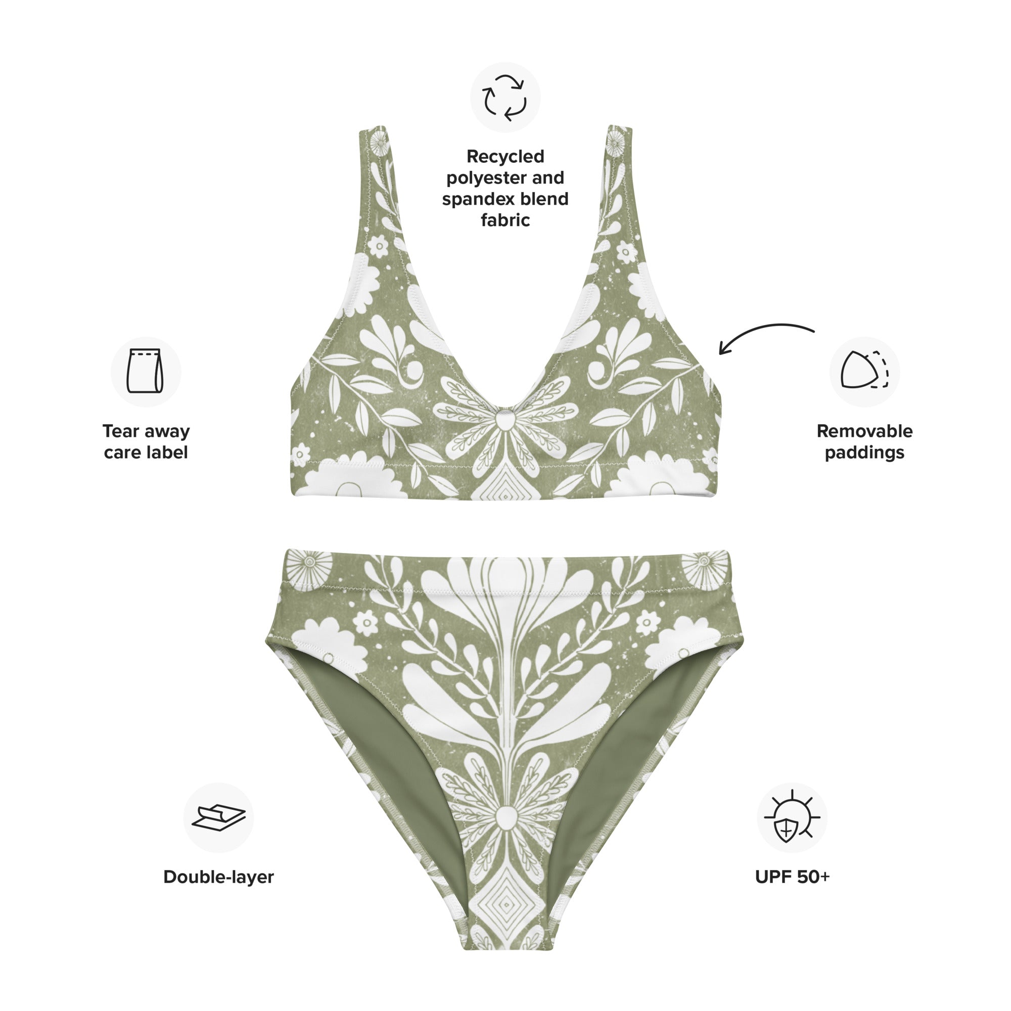 Recycled high-waisted bikini [Earth