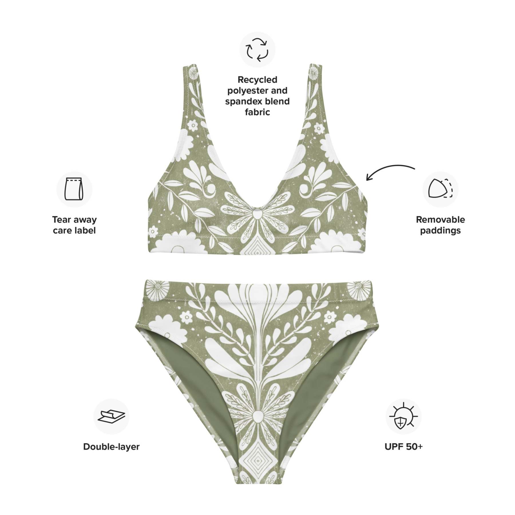 Recycled high-waisted bikini [Earth