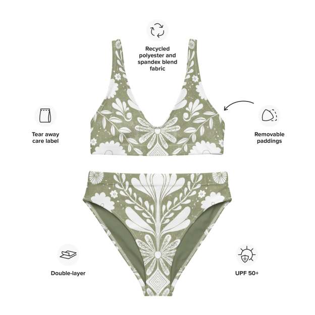 Recycled high-waisted bikini [Earth