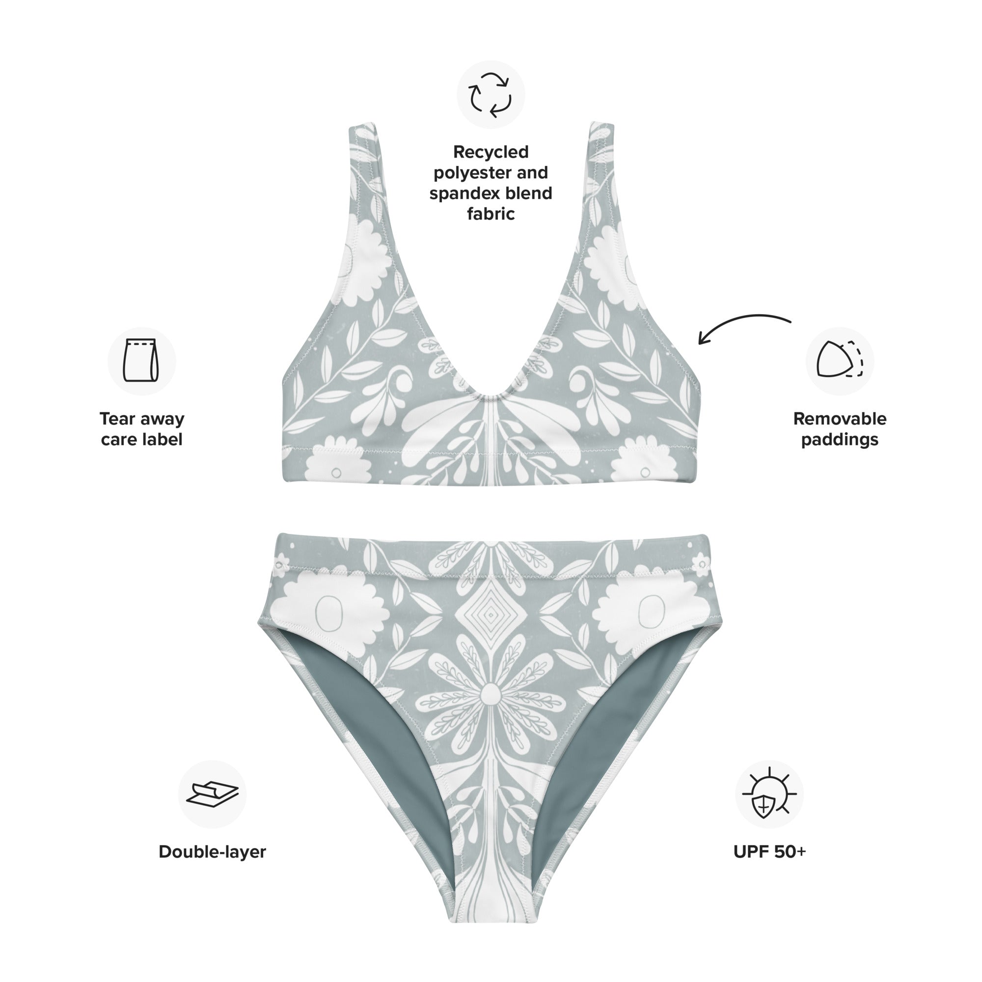 Recycled high-waisted bikini [Air]