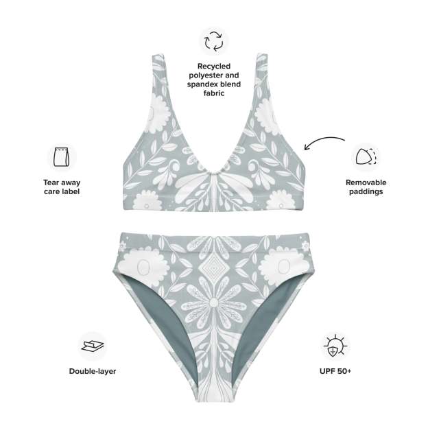 Recycled high-waisted bikini [Air]