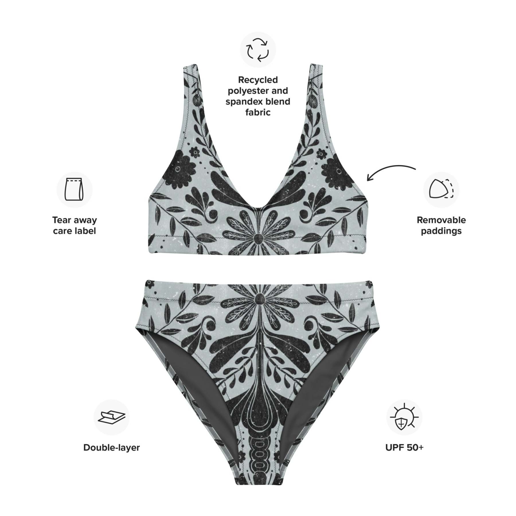 Recycled high-waisted bikini [Water]