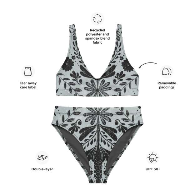 Recycled high-waisted bikini [Water]