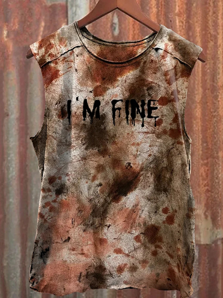 Men's Bloody I'm Fine Halloween Vest