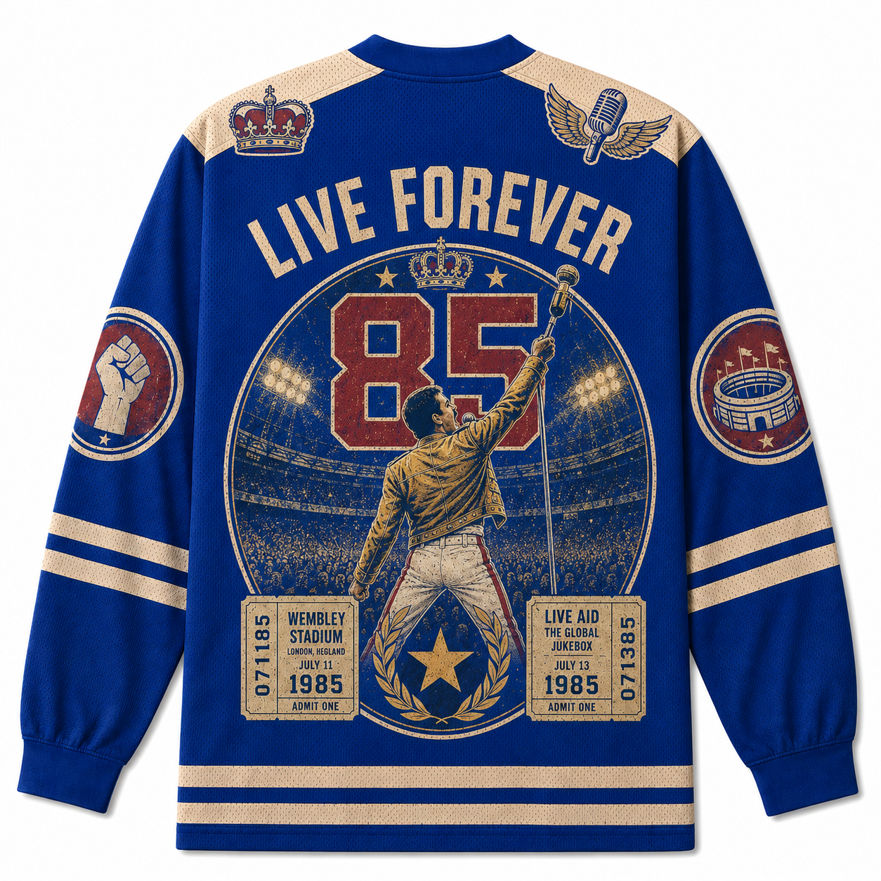 LIVE FOREVER 85 V-Neck Long Sleeve Jersey