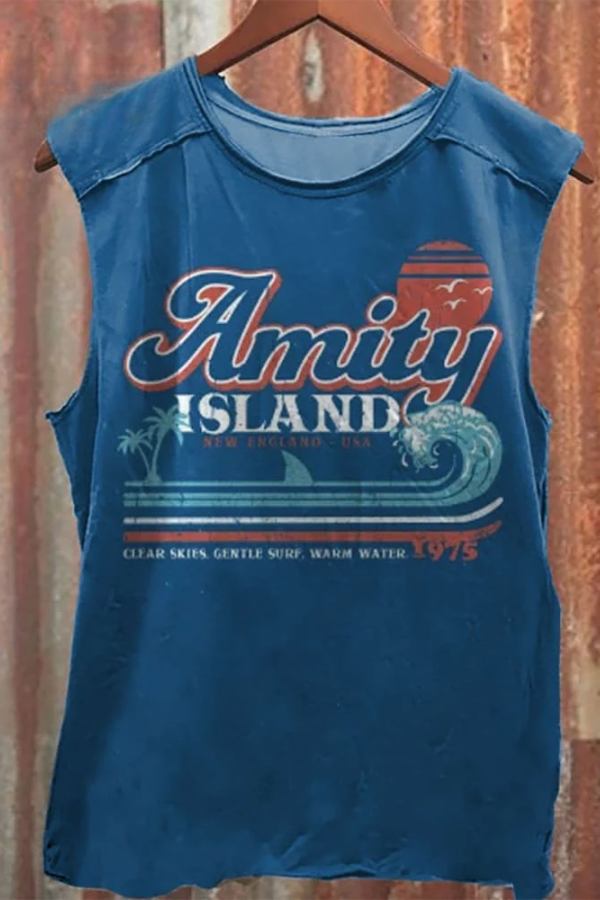 Amity Island Retro Unisex Essential Tank Top