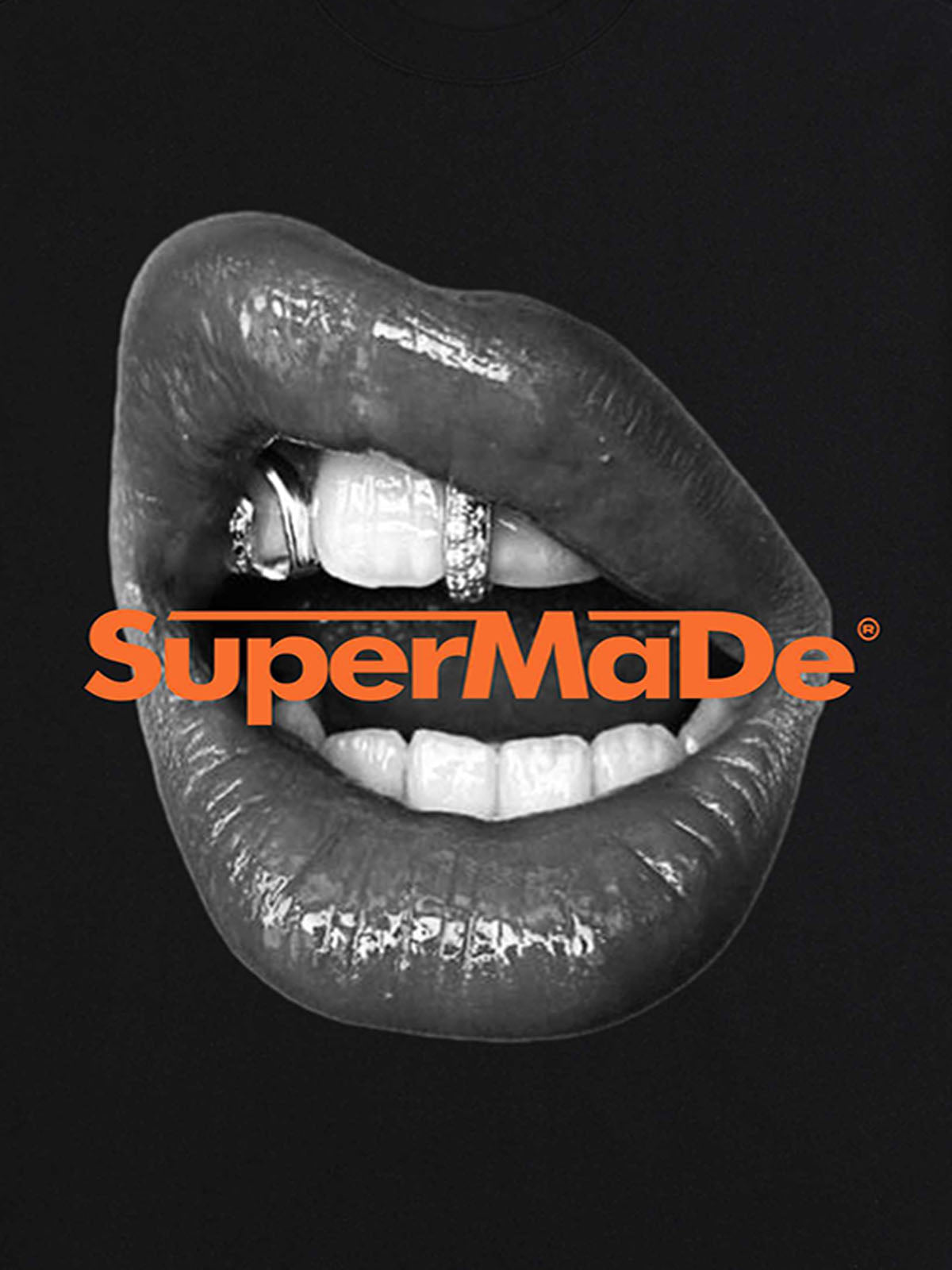 Lips Print Short Sleeve T-shirt -