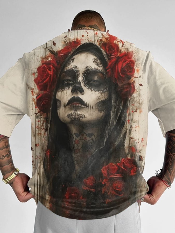 Men's Anime Print T-Shirt