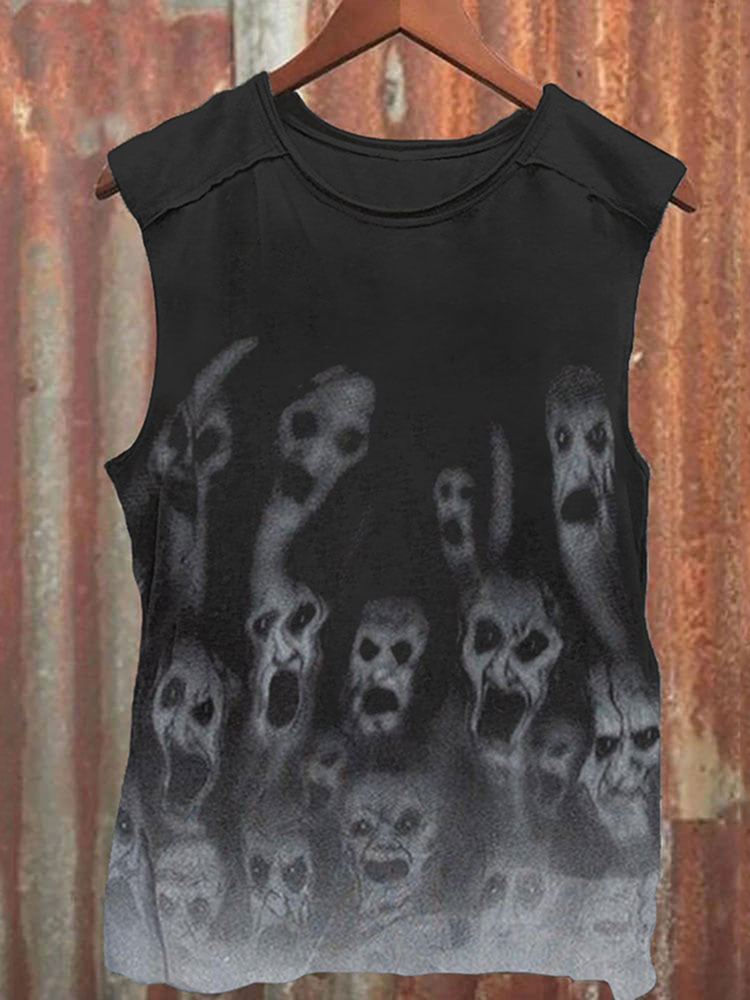 Halloween Ghost Art Print Unisex Vest
