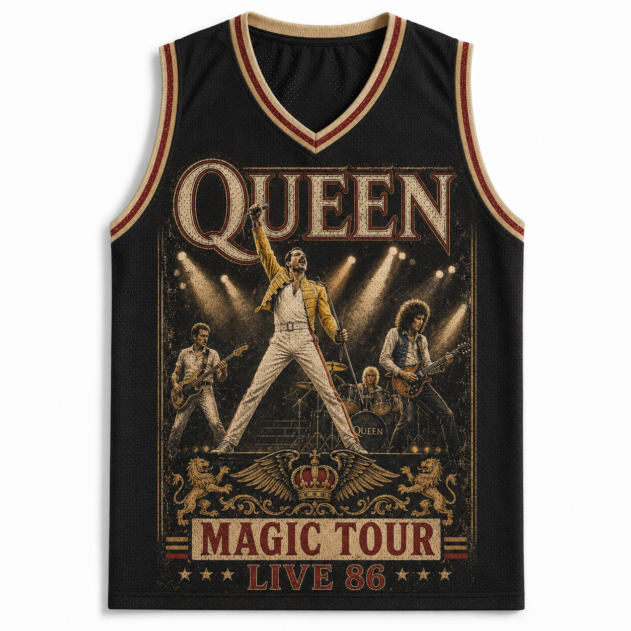 Vintage Queen Band Magic Tour Live 86 Jersey Tank