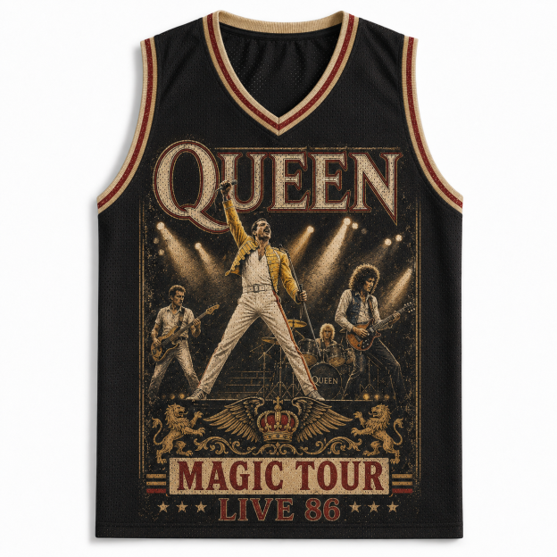 Vintage Queen Band Magic Tour Live 86 Jersey Tank
