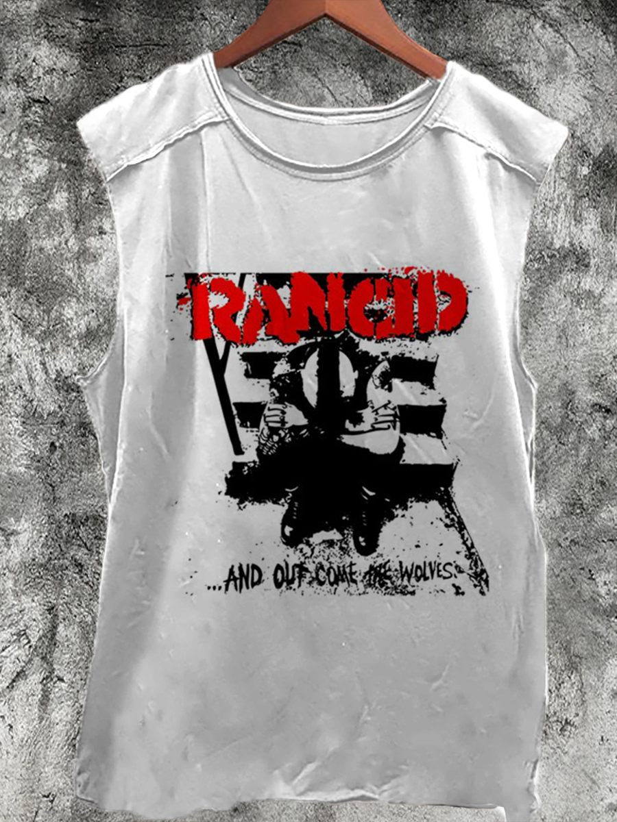 Punk Print 100% Cotton Casual Tank Top