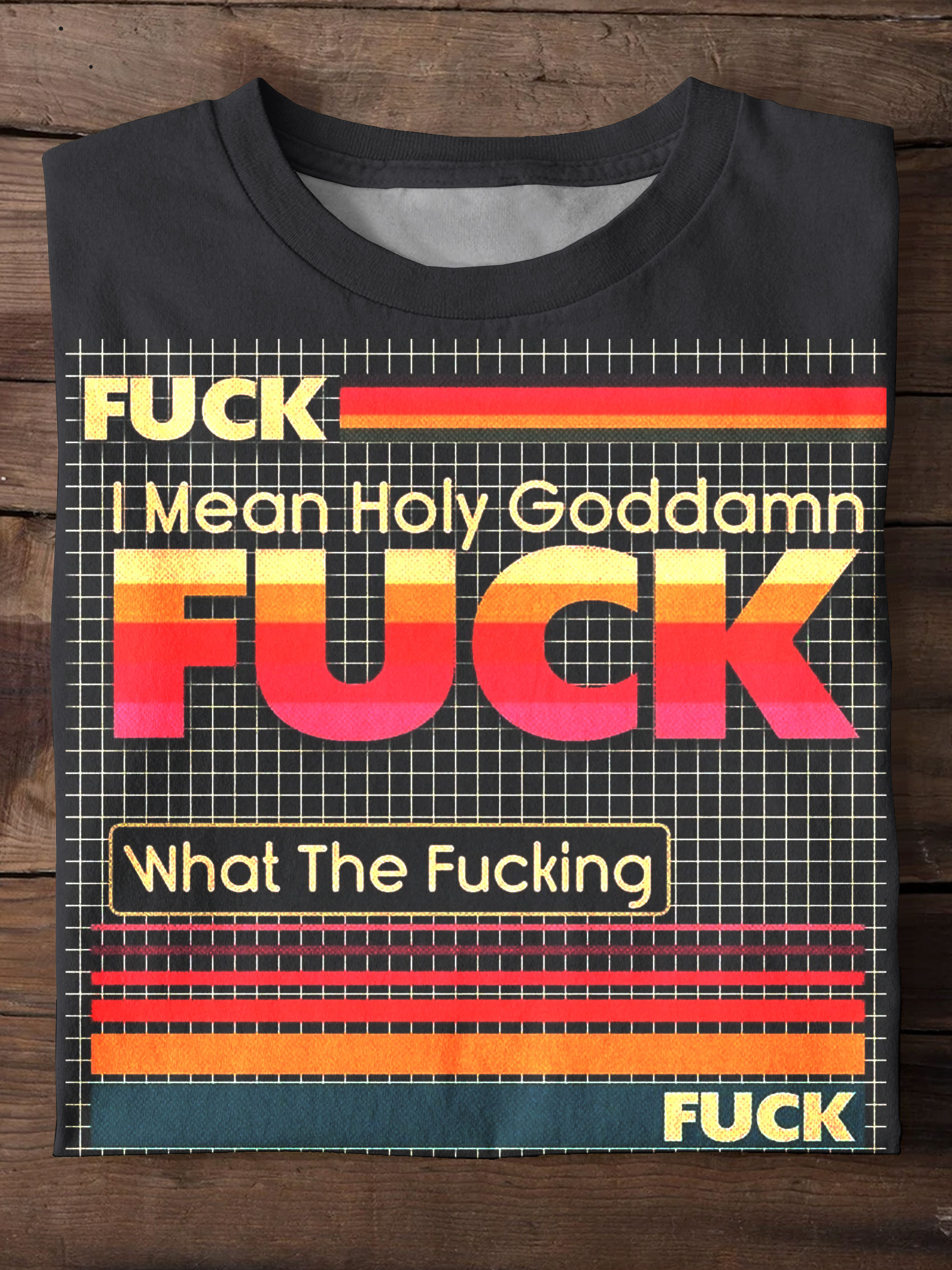 Funny Fuk Art Print Casaul Short Sleeve T-shirt
