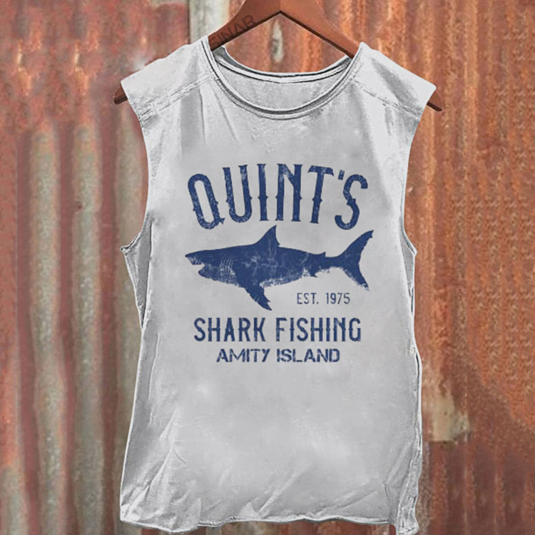 Unisex Quint's Shark Fishing - Amity Island Tank Top