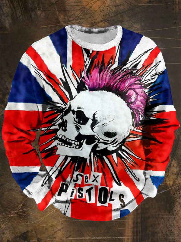 Men's Rancid Skull Print Stylish Sweatshirt