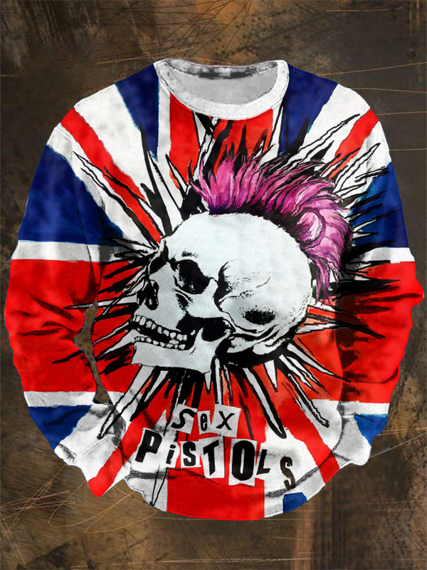 Men's Rancid Skull Print Stylish Sweatshirt