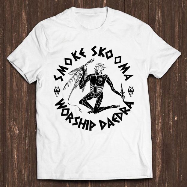 Smoke Skooma Worship Daedra cotton T-shirt