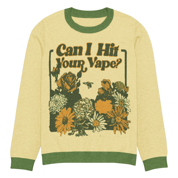 Can I Hit Your Vape Knitted Sweater.